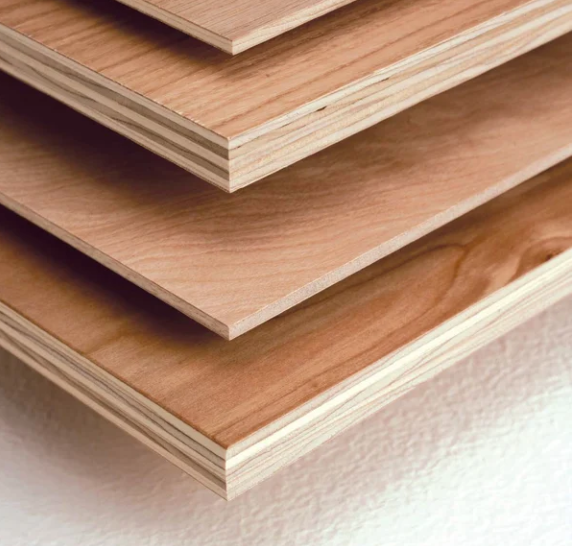 Structural plywood cabinet box panel section