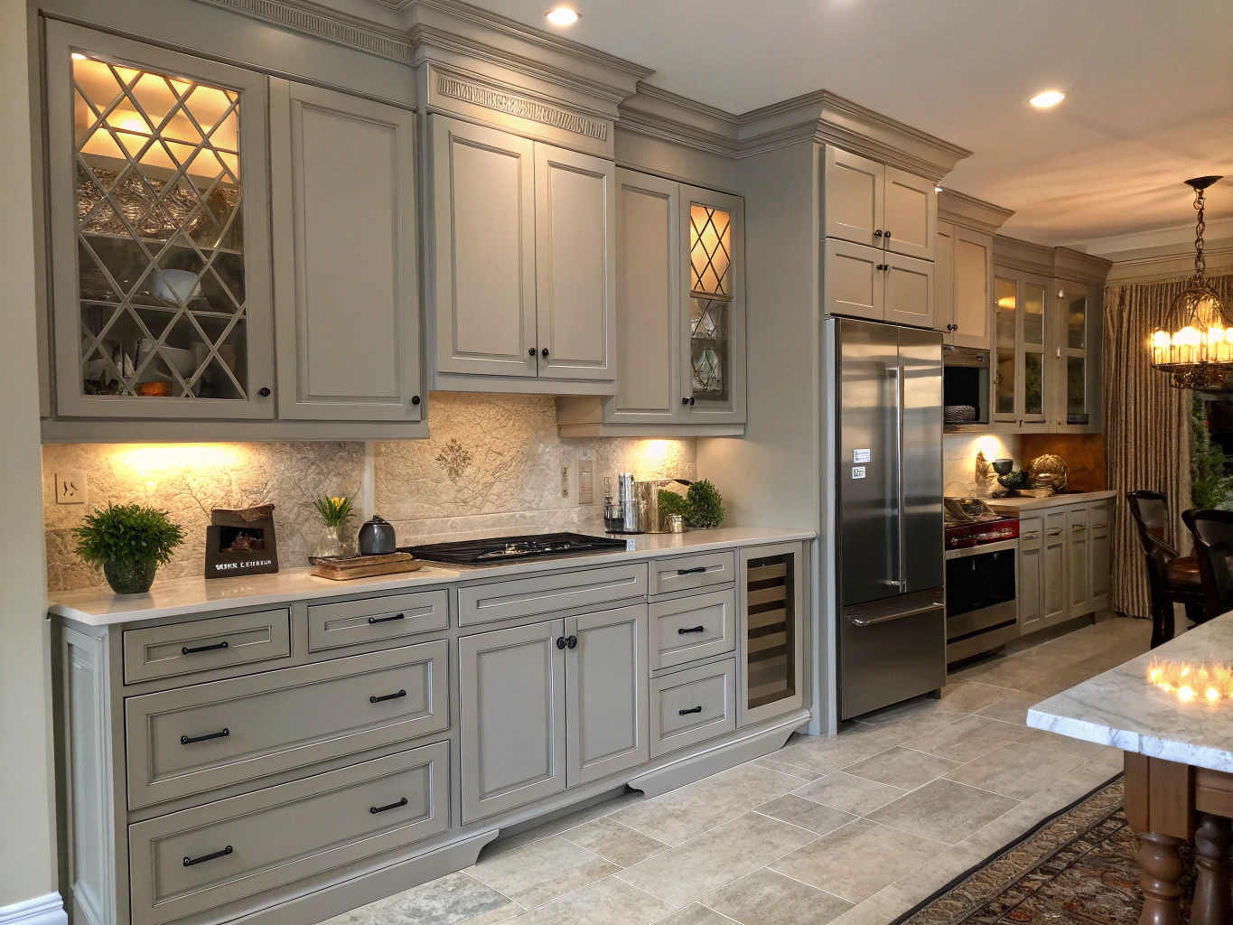 Transitional Shaker Gray Kitchen Cabinets
