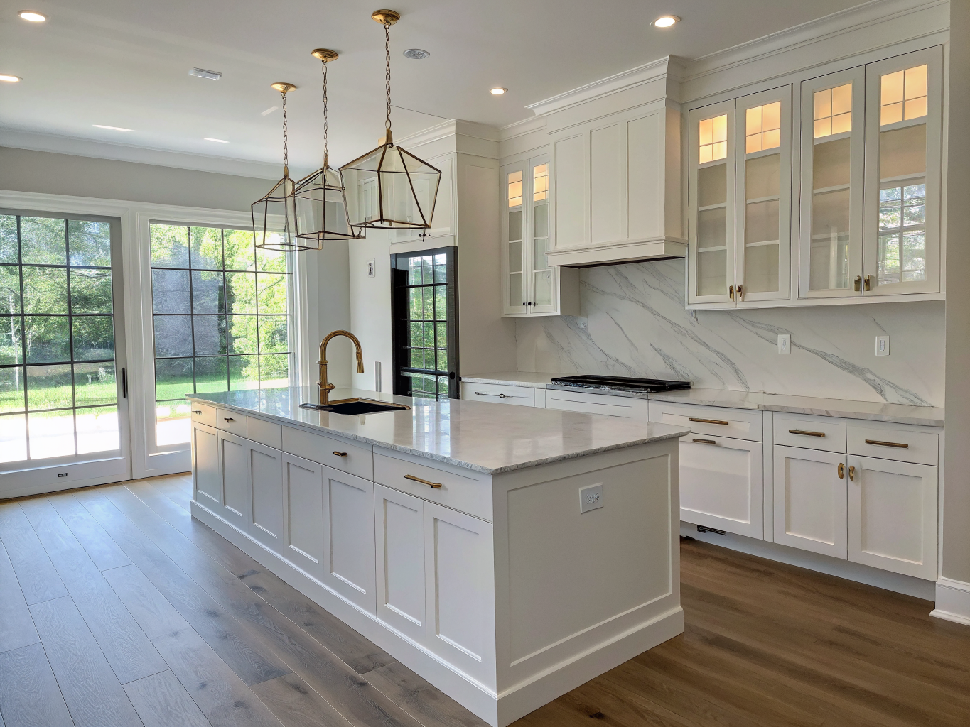 Signature custom kitchen package with premium quartz veining