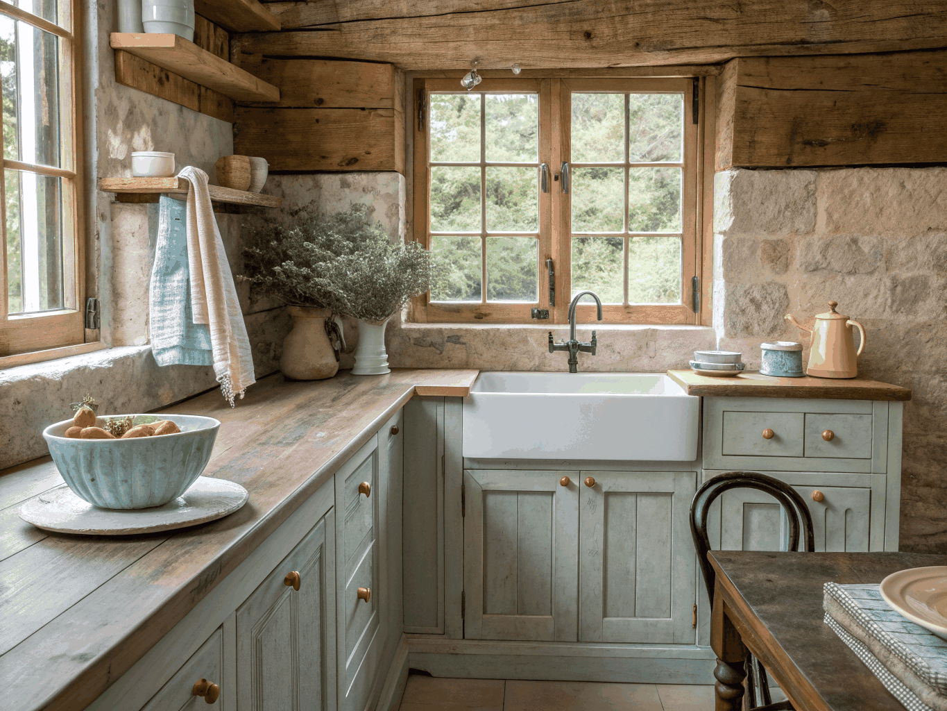 Craftsman kitchen transformation in Dilworth featuring light oak cabinetry